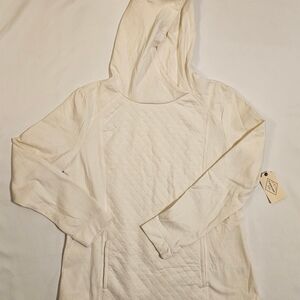 St. John's Bay Cream Long Sleeve Relaxed Boxy Hoodie